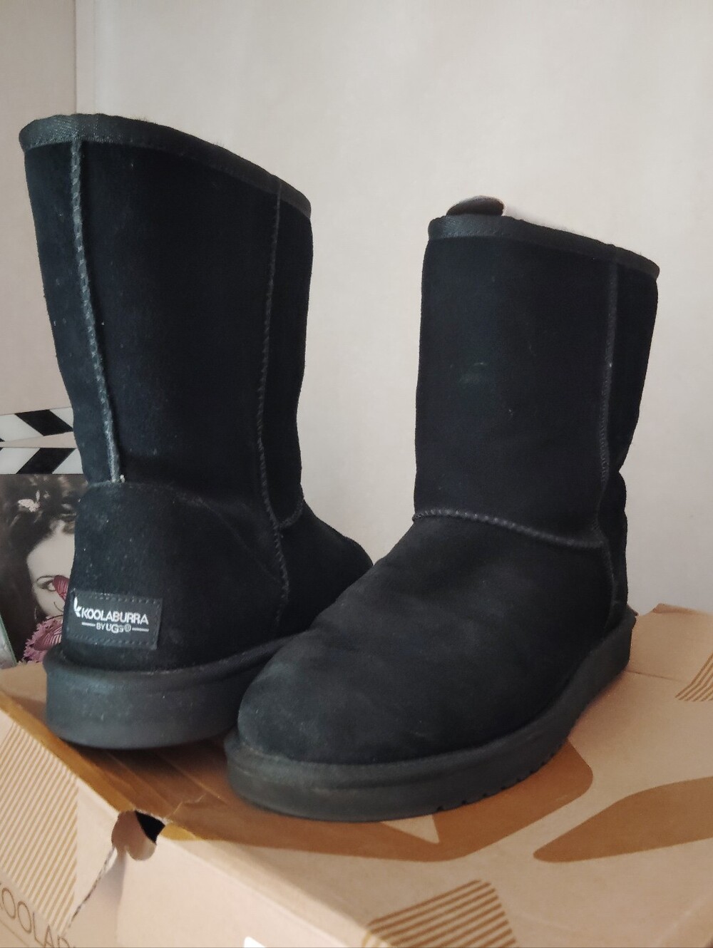 Discontinued $110 Ugg Koolaburra Koola Black Short Winter Insulated Boots + Box